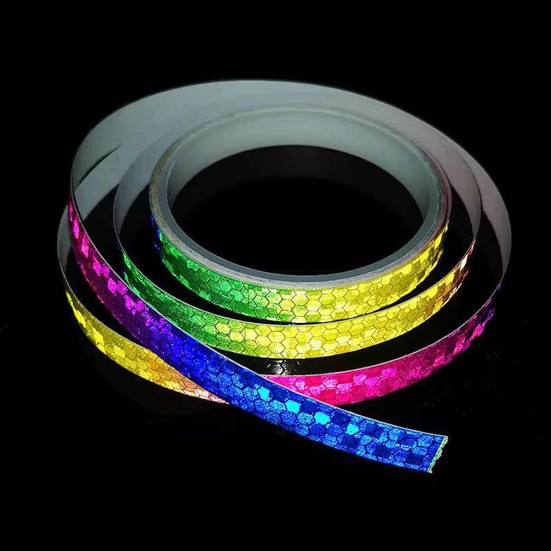 1 cm * 8 m autocollants de vélo bande réfléchissante fluorescente vtt bandes