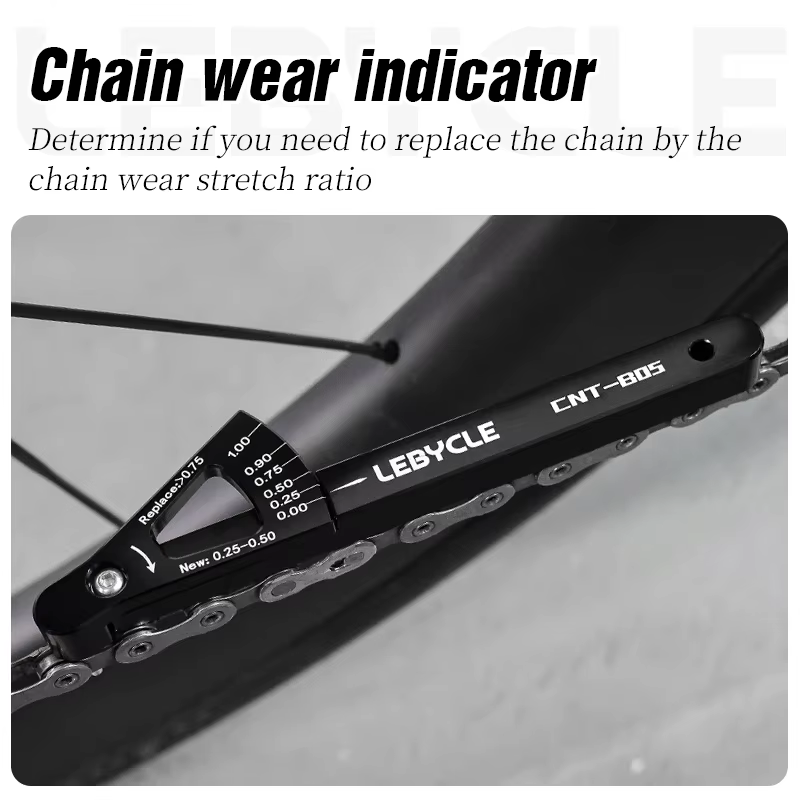 Outil d'indicateur d'usure de chaîne de vélo LEBYCLE MTB