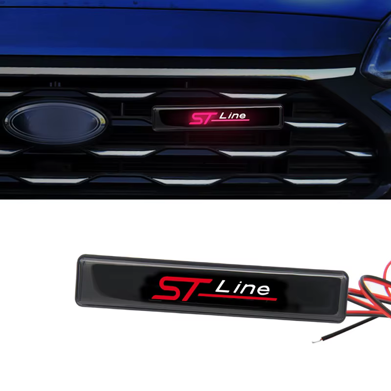 Accessoires de voiture lumières LED calandre de capot avant ST ligne emblème Badge décor pour Ford Focus 2 3 Kuga MK3 MK4 Fiesta Mondeo