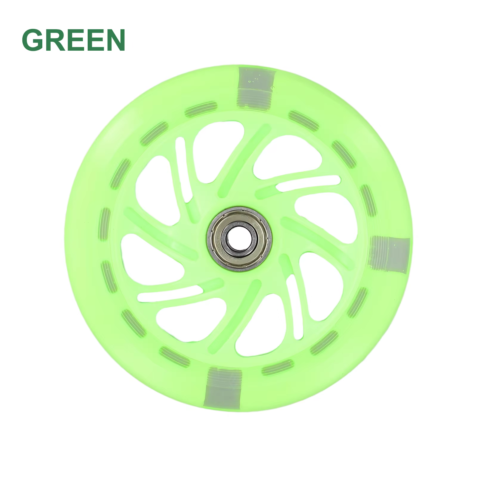1pc LED Flash roue clignotante lumières arrière ABEC pour Scooter Mini 12x2 cm PU enfants remplacer roues éclairage partie de vélo extérieure