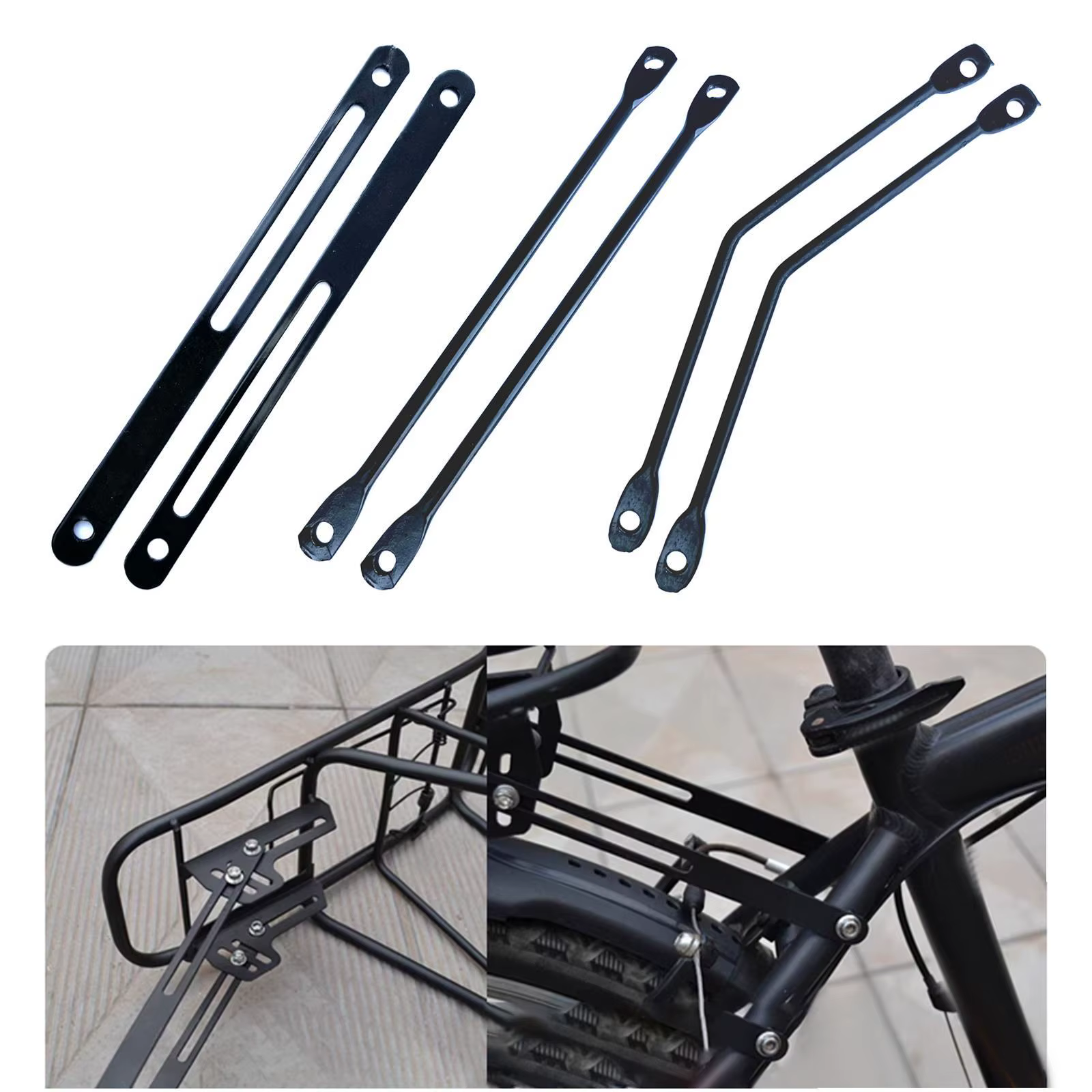 2x porte-bagages tige de Support arrière
