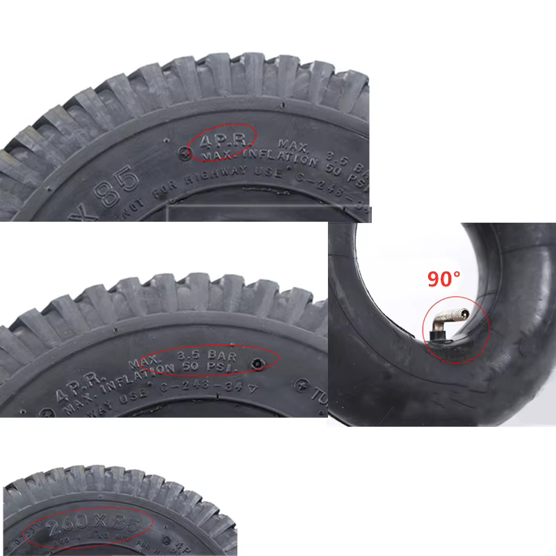 2pack 3.00-4 260x85 utilitaire Dolly main camion pneu pour rasoir E300