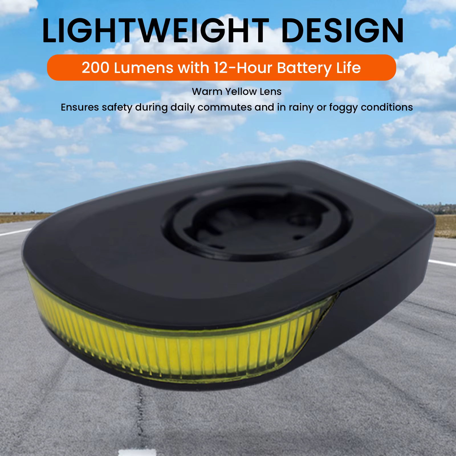 Phare de vélo étanche IPX6 pour Garmin avec support d'ordinateur lampe