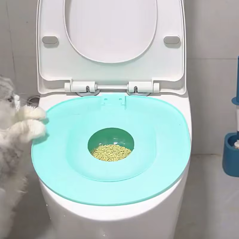 Kit d'entraînement aux toilettes pour chat, siège rinal réutilisable, pot, bac à litière, siège d'entraînement pour animaux de compagnie, fournitures de nettoyage pour animaux de compagnie