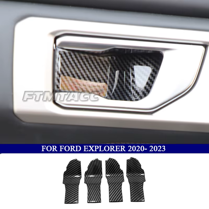 Kit intérieur en Fiber de carbone ABS, accessoires de voiture pour Ford Explorer 2020 2021 2022 2023, garniture de couverture décorative, sortie de ventilation latérale