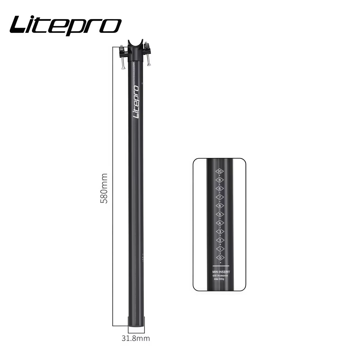 Tige de selle en alliage d'aluminium Litepro 31