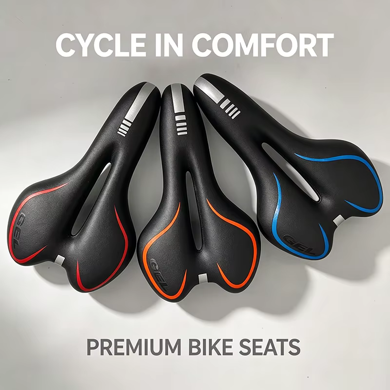Selle de vélo en silicone avec coussin