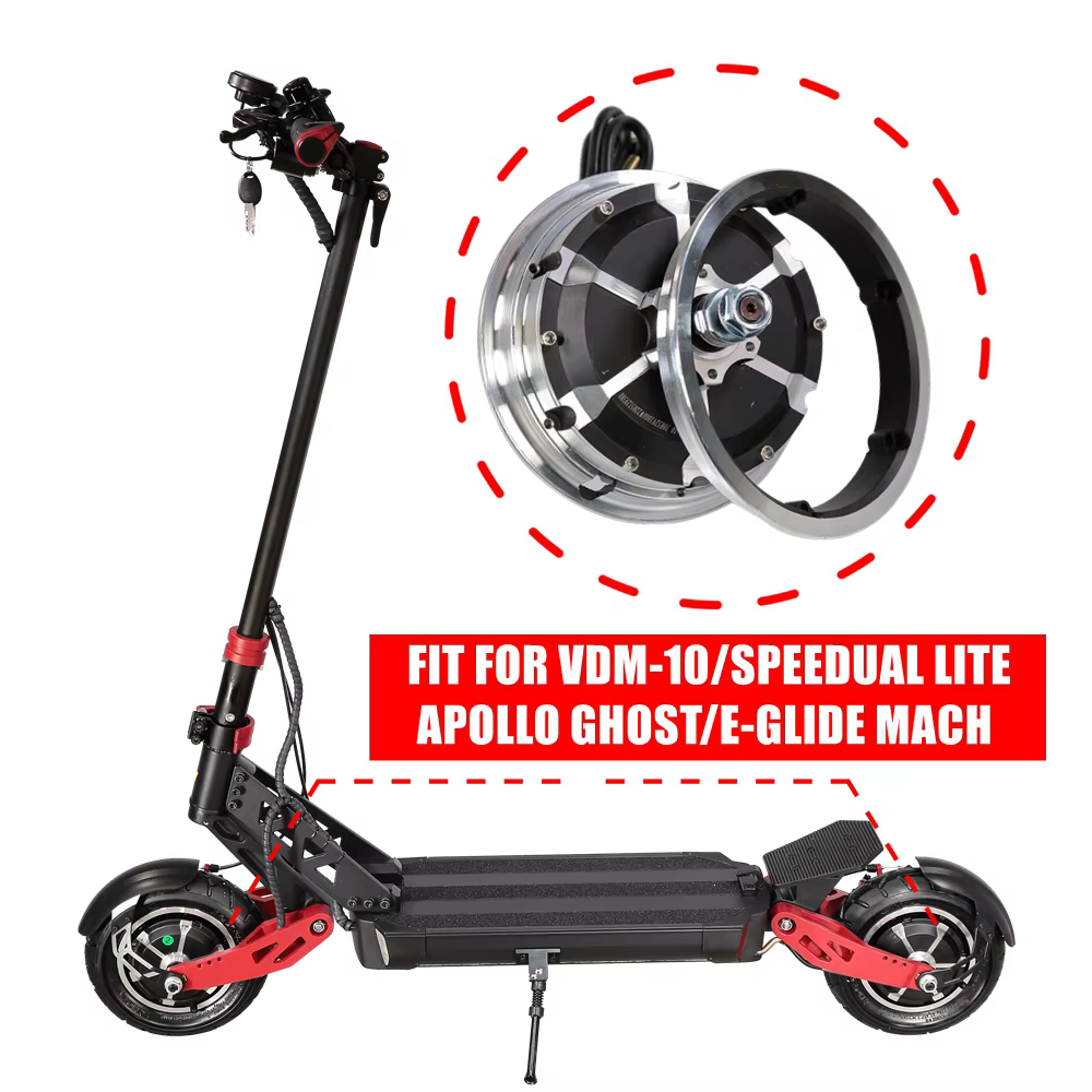 VDM Moteur de 10 pouces avec poignées Anneau de moyeu amovible pour VDM-10 APOLLO GBathroom ST E-GLIDE MACH 10 SPEEDUAL LITE Scooter électrique avant et arrière