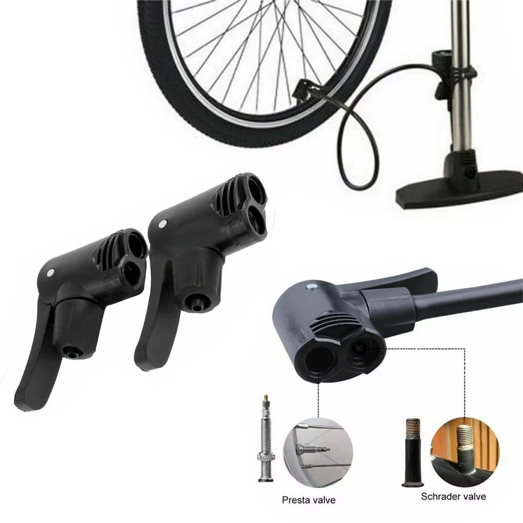 Tête/Valve de gonflage de pompe à Air de pneu de vélo Portable de 2 pièces