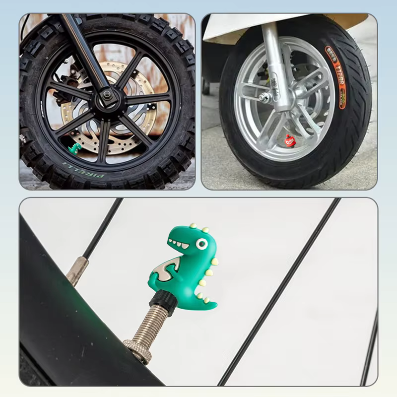 Capuchons de valve de vélo universels à motif de dessin animé