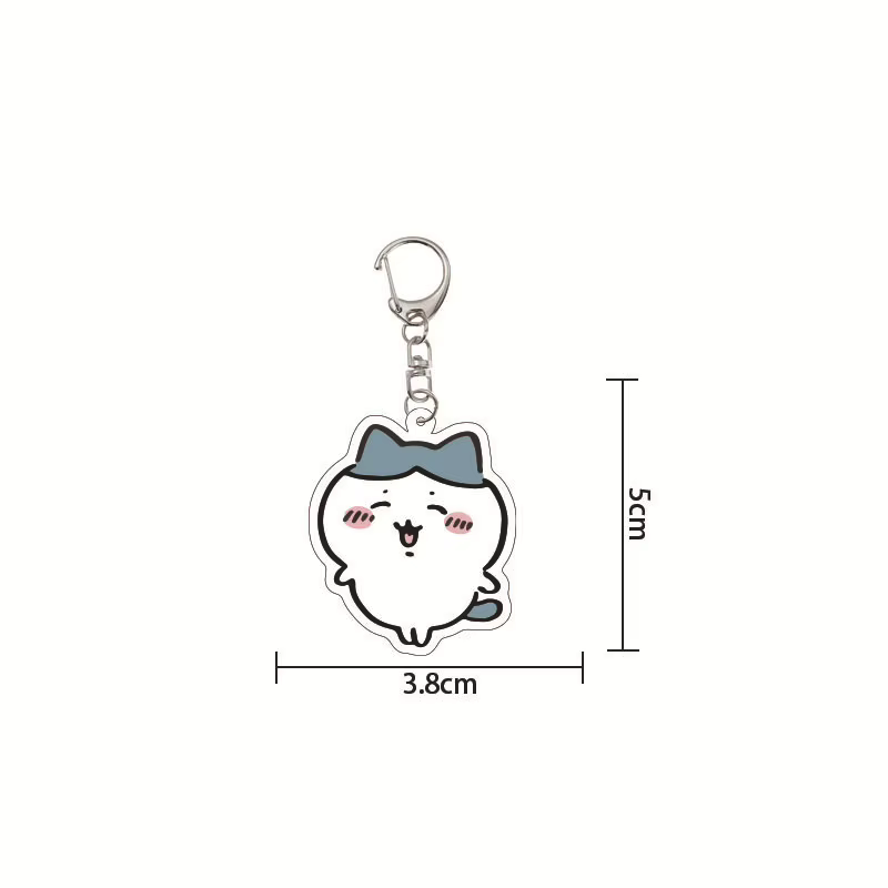 Porte-clés Kawaii Usagi Chiikawa en acrylique, pendentif de dessin animé mignon, breloque de sac, porte-clés pour filles, adolescentes, accessoire de sac à dos, cadeau