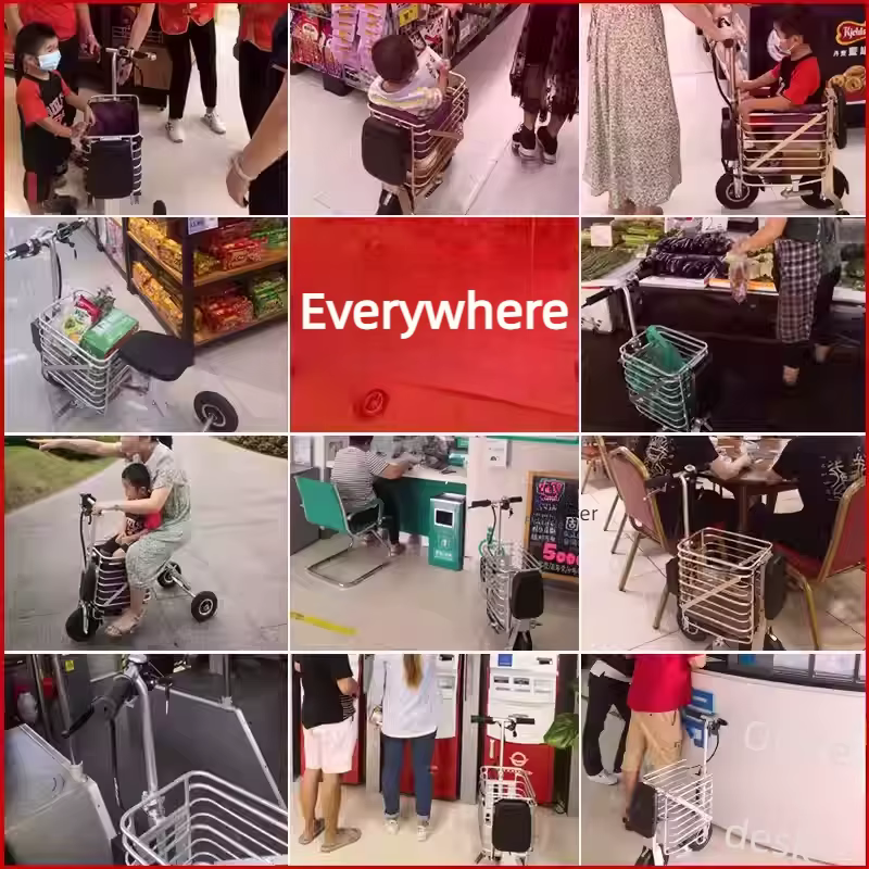 Trottinette de voyage légère et pliable pour personnes âgées