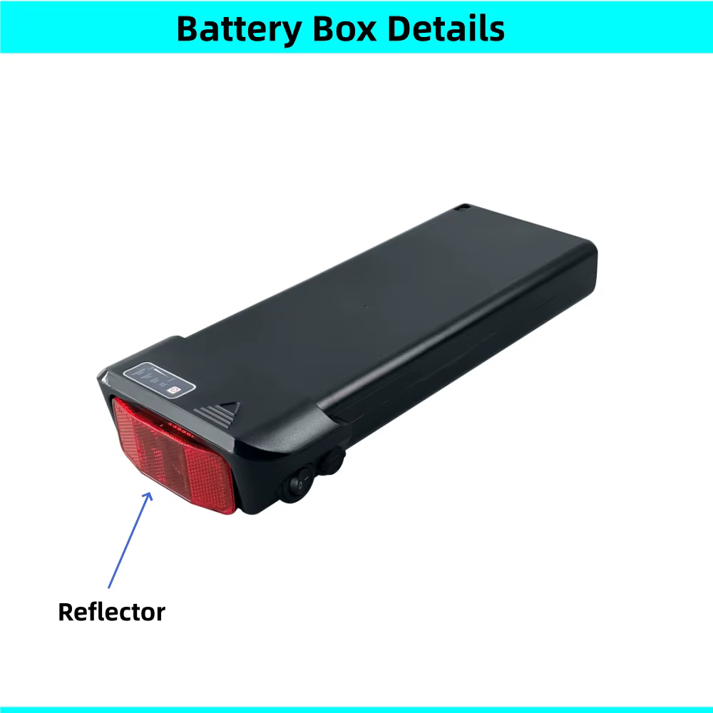 36V support arrière vélo de ville Ebike boîtier de batterie 24v 36v 48V 40 pièces 18650 cellules