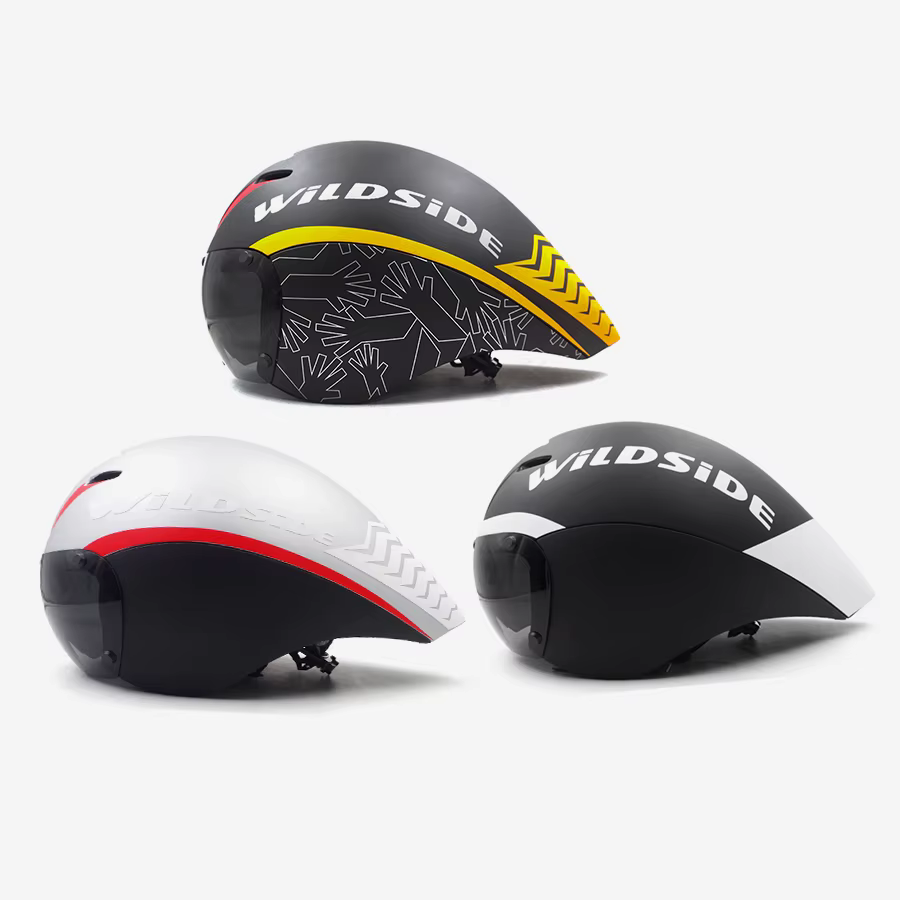 Vélo Aero casque lentille Transparent gris Triathlon tt