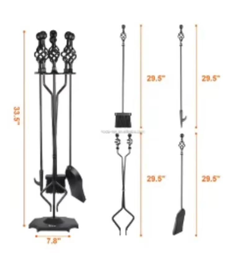 Kit d'accessoires de cheminée domestique Kit de cheminée en bois