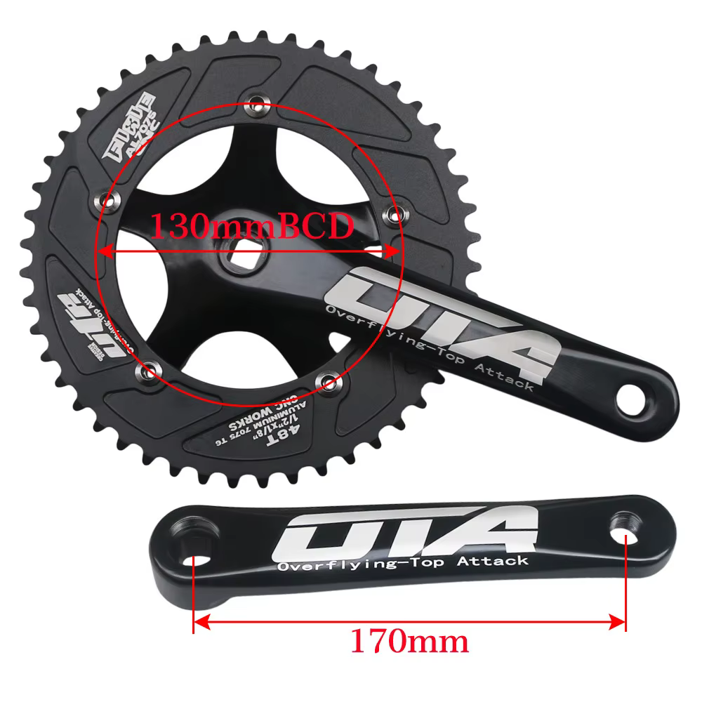 48T 44T vélo de route pédalier vitesse unique engrenage fixe