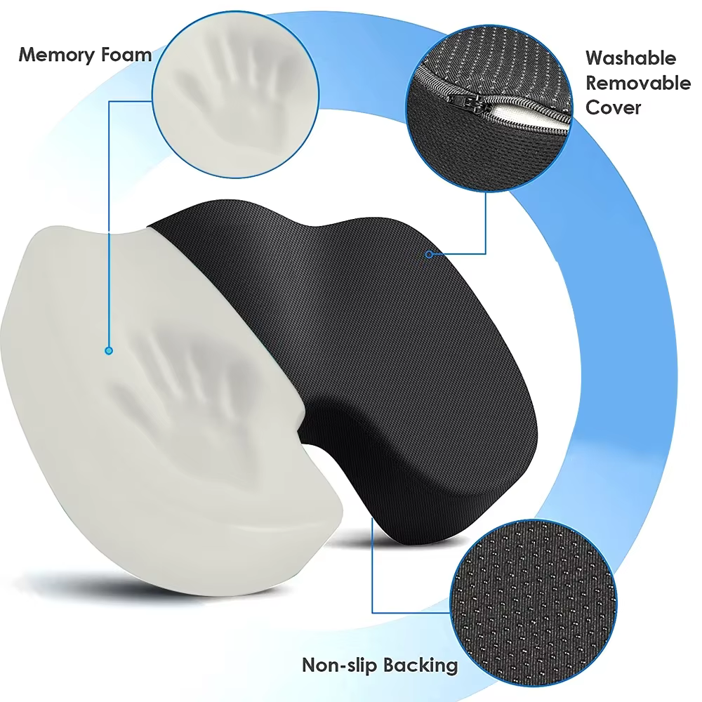 Coussin de siège Coccyx en mousse à mémoire de forme