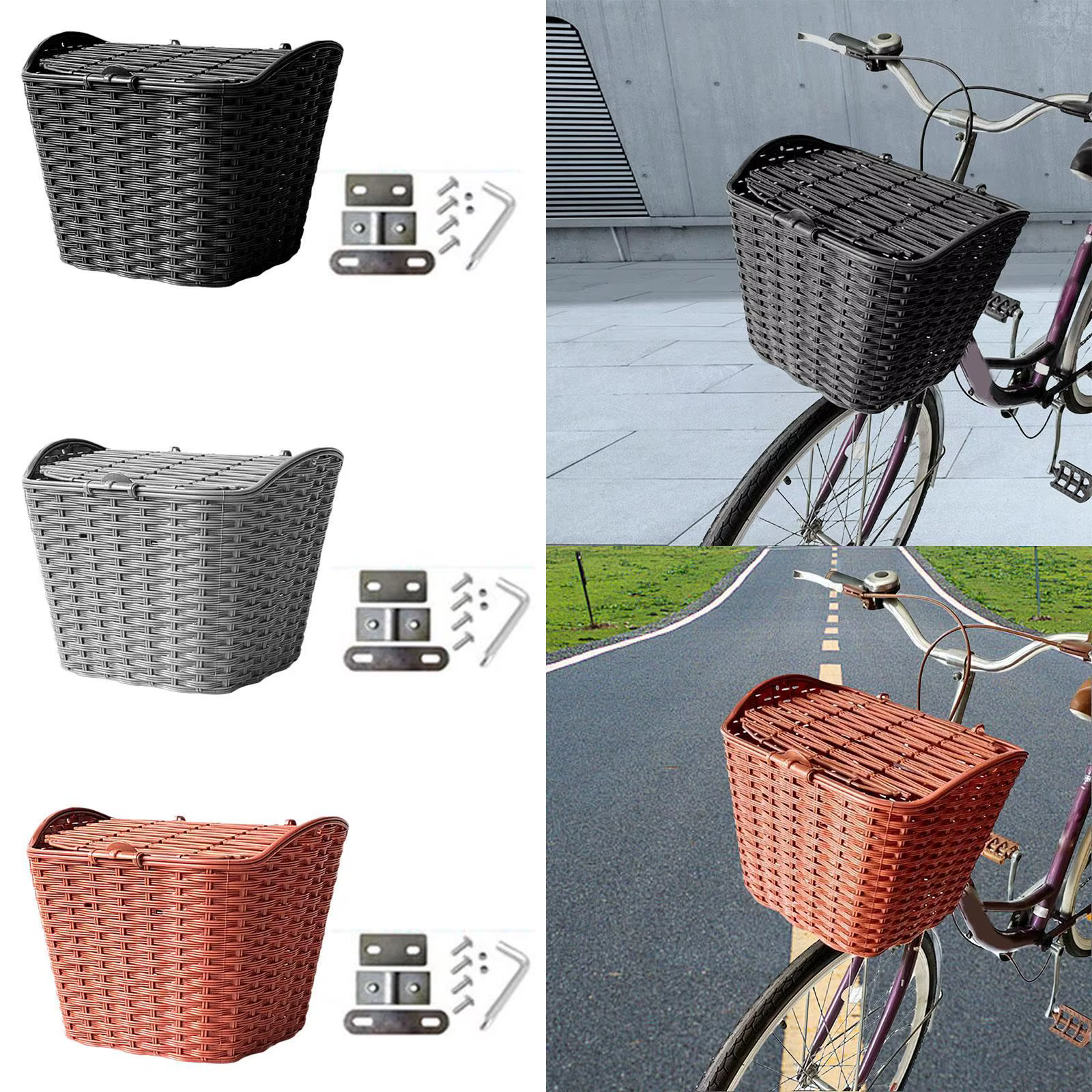 Panier suspendu de vélo avec couvercle