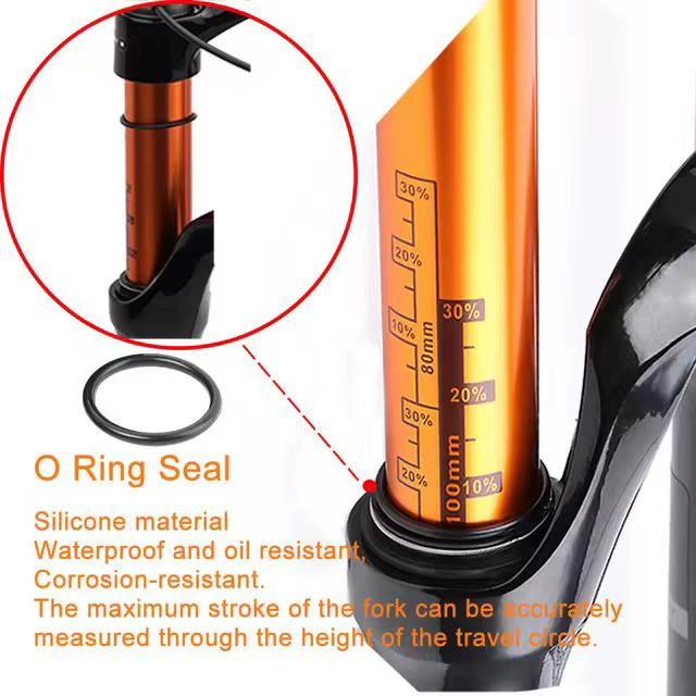 Fourche à air pour vélo Bolany avec réglage du rebond