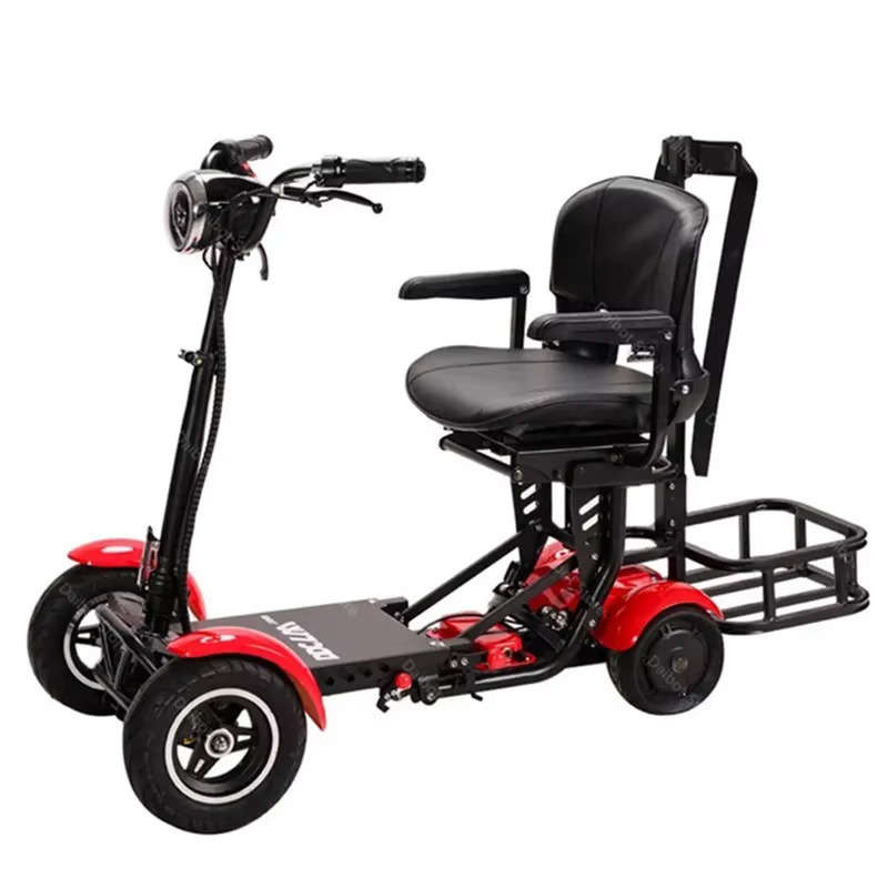 Scooter Électrique Pliable Tout Terrain avec Chariot de Golf