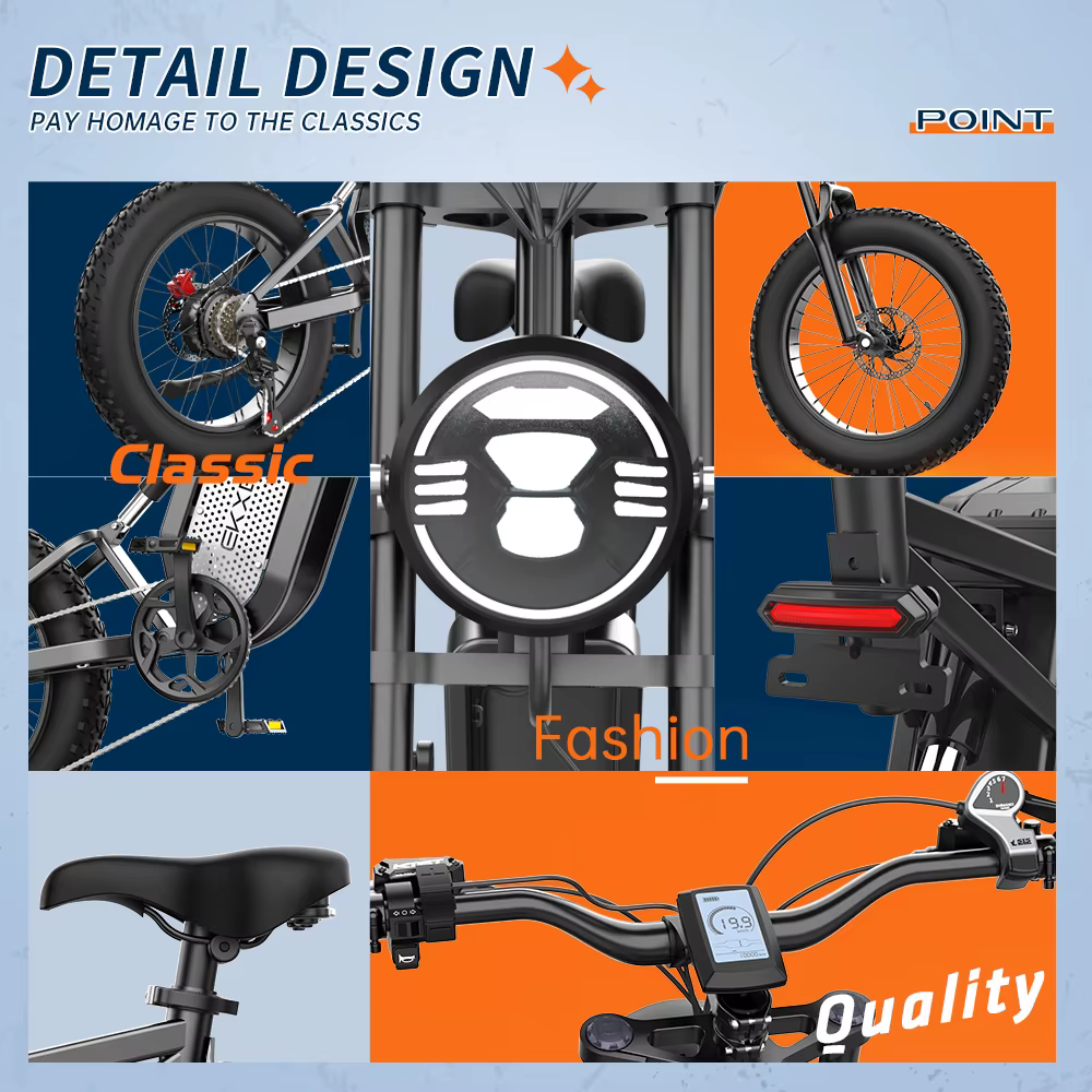 EKX X20 vélo électrique montagne cyclomoteur Ebike 20 pouces gros pneu 2000W 48V 35AH hommes route EBikes