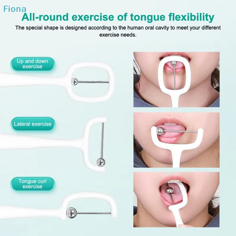 ☭ Ensemble d'exercices pour la pointe de la langue, entraîneur musculaire oral pour la thérapie orthophonique, exercices de prononciation et d'avalation