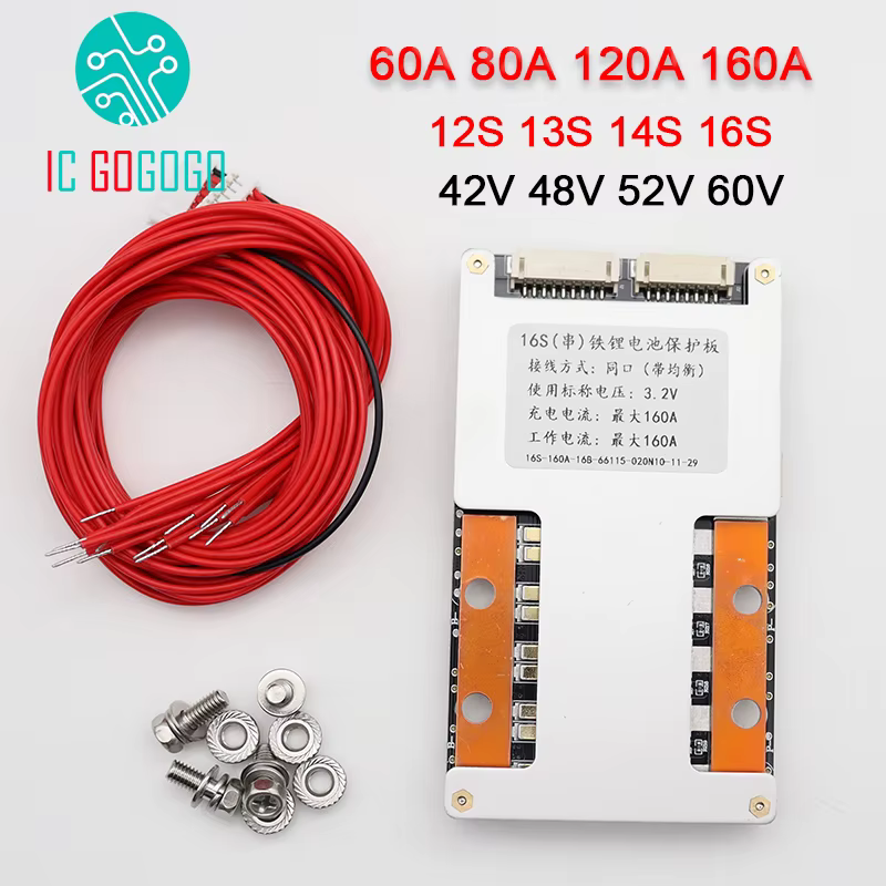 Panneau de Protection de batterie au Lithium 12s 13s 14s 16s 48V 60V