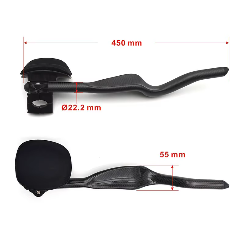 Vélo de route Triathlon temps d'essai 3K repose-vélo entièrement en carbone guidon TT 35 ° Pour extension