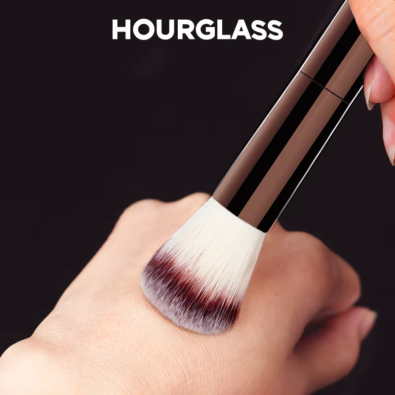 Pinceau de maquillage sablier-pinceau de fond de teint/blush No.2, en Fiber douce et respectueuse de la peau, Design de mode, brosse simple pour le visage