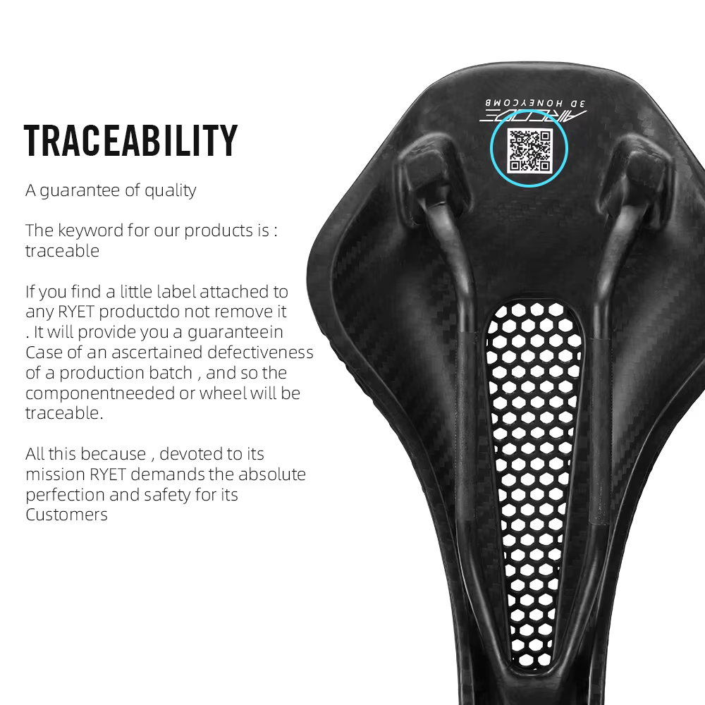 RYET selle entièrement en carbone imprimé 3D ultraléger creux confortable respirant vtt vélo de course sur route siège