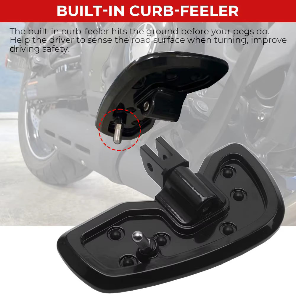 Repose-pieds noirs réglables pour Harley Softail Low Rider ST FXLRST 2022 – 2024