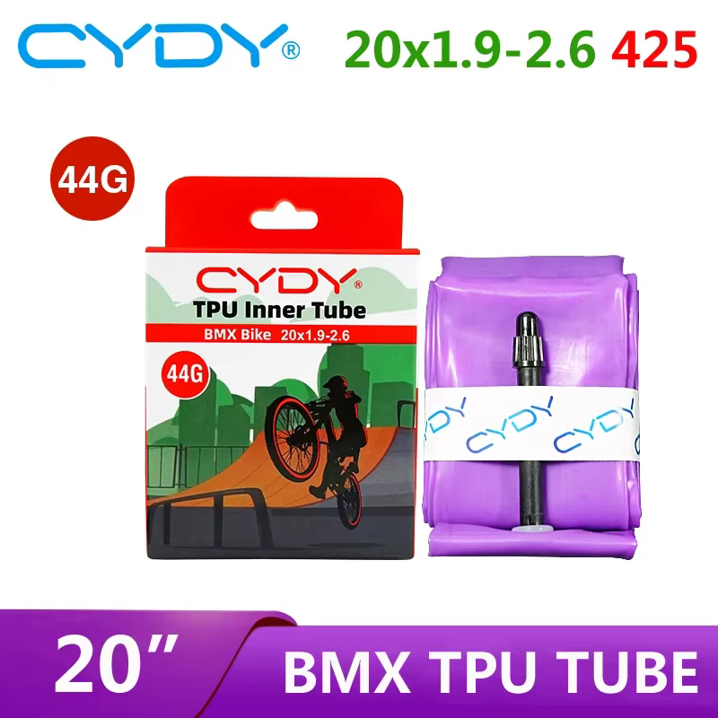 44g CYDY TPU chambre à air de vélo 20 "425 20x1.9 2.0 2.1 2.2 2.25 2.3 2.35 2.4 2.5 2.6 longueur de Valve 45mm caméra