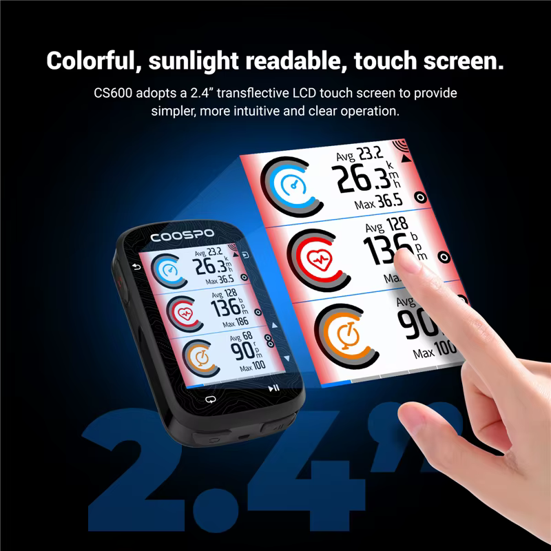 Nouveau COOSPO CS600 écran tactile ordinateur de vélo GPS carte colorée Navigation sans fil