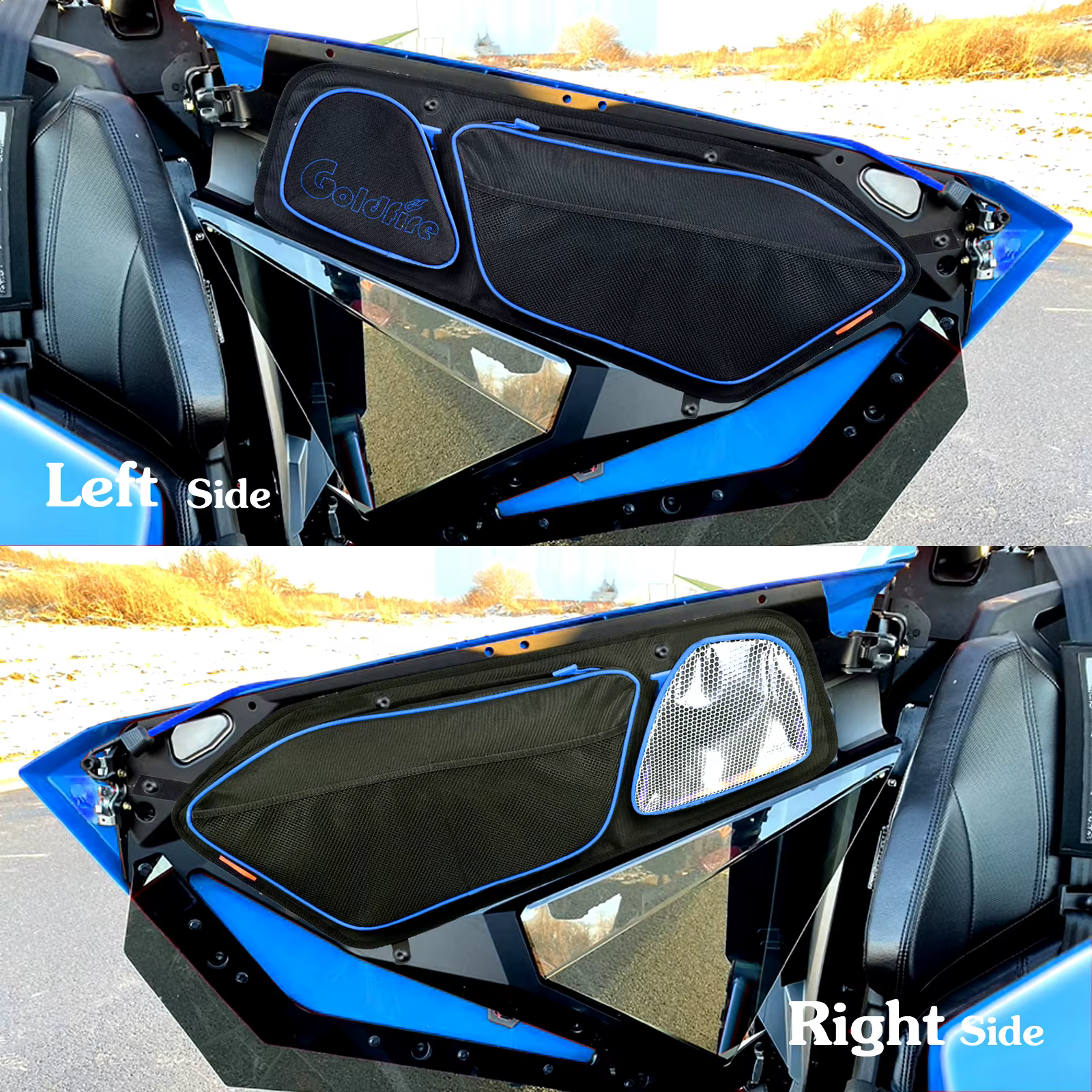 Sac de rangement pour porte avant avec genouillère parfaite, accessoires de sacs de porte, adapté pour RZR PRO XP, 2020, 2021, 2022, 2023