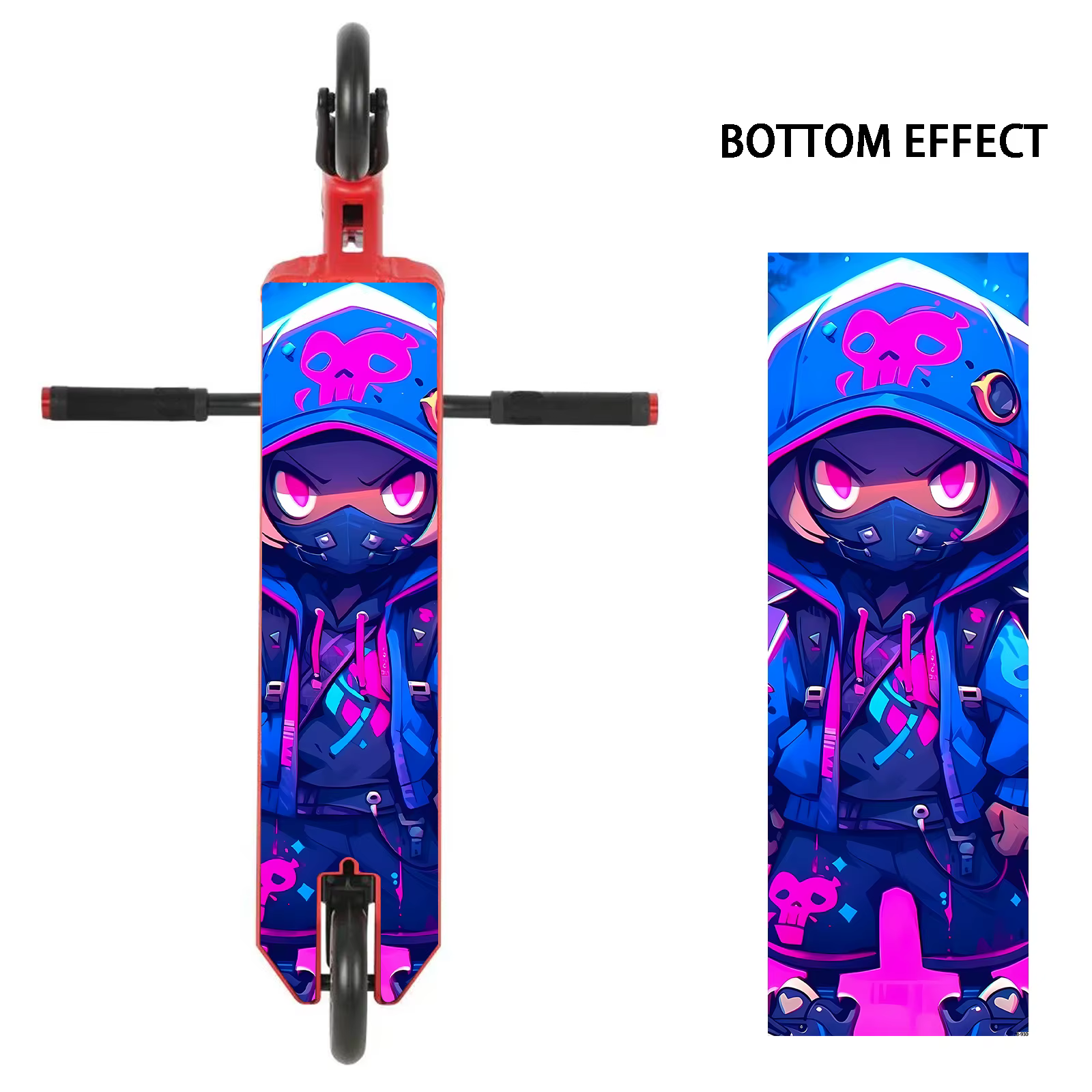 1 grand autocollant coloré et cool pour scooter