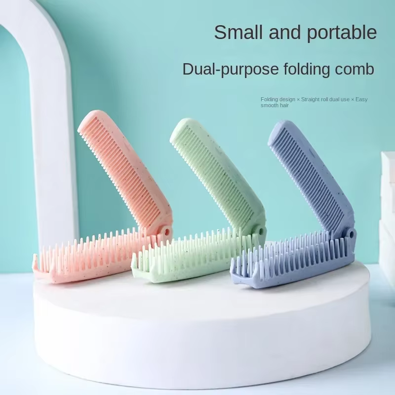 Peigne pliant Portable, brosse à cheveux antistatique de voyage, paille de blé pliante, outil de coiffure et de beauté, 1 pièce
