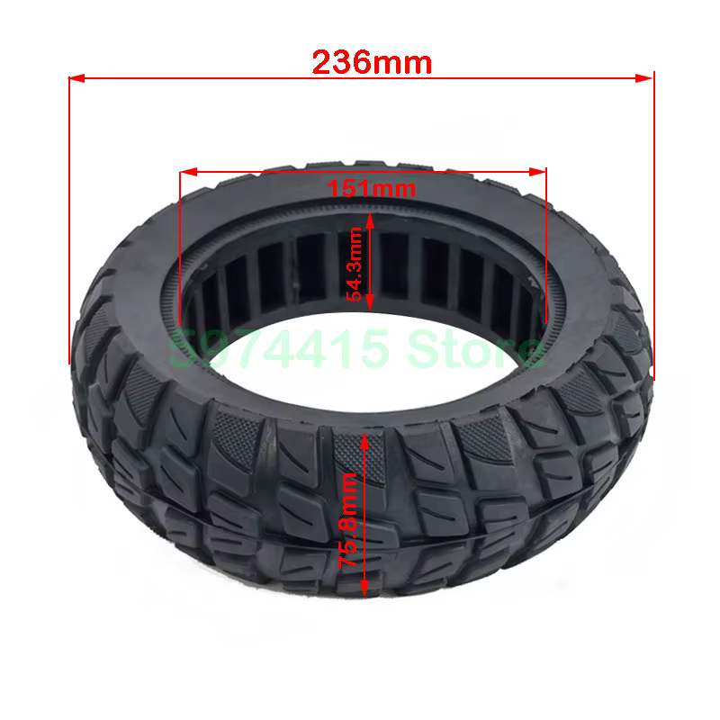 Pneu solide de 10 pouces 10x2.75-6.5 10x2.70-6.5 10x2.75 adapté aux accessoires de pneus de trottinette électrique