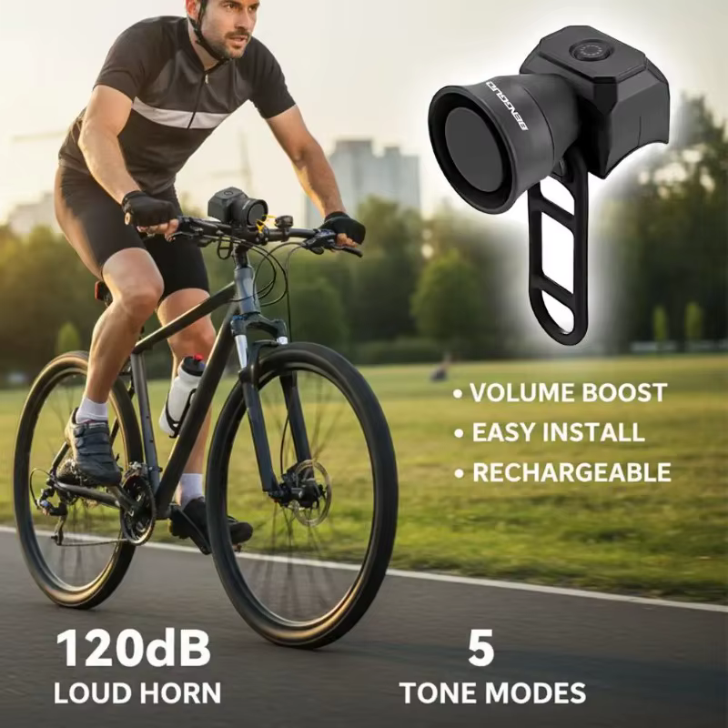 Klaxon de vélo électrique rechargeable 120 dB