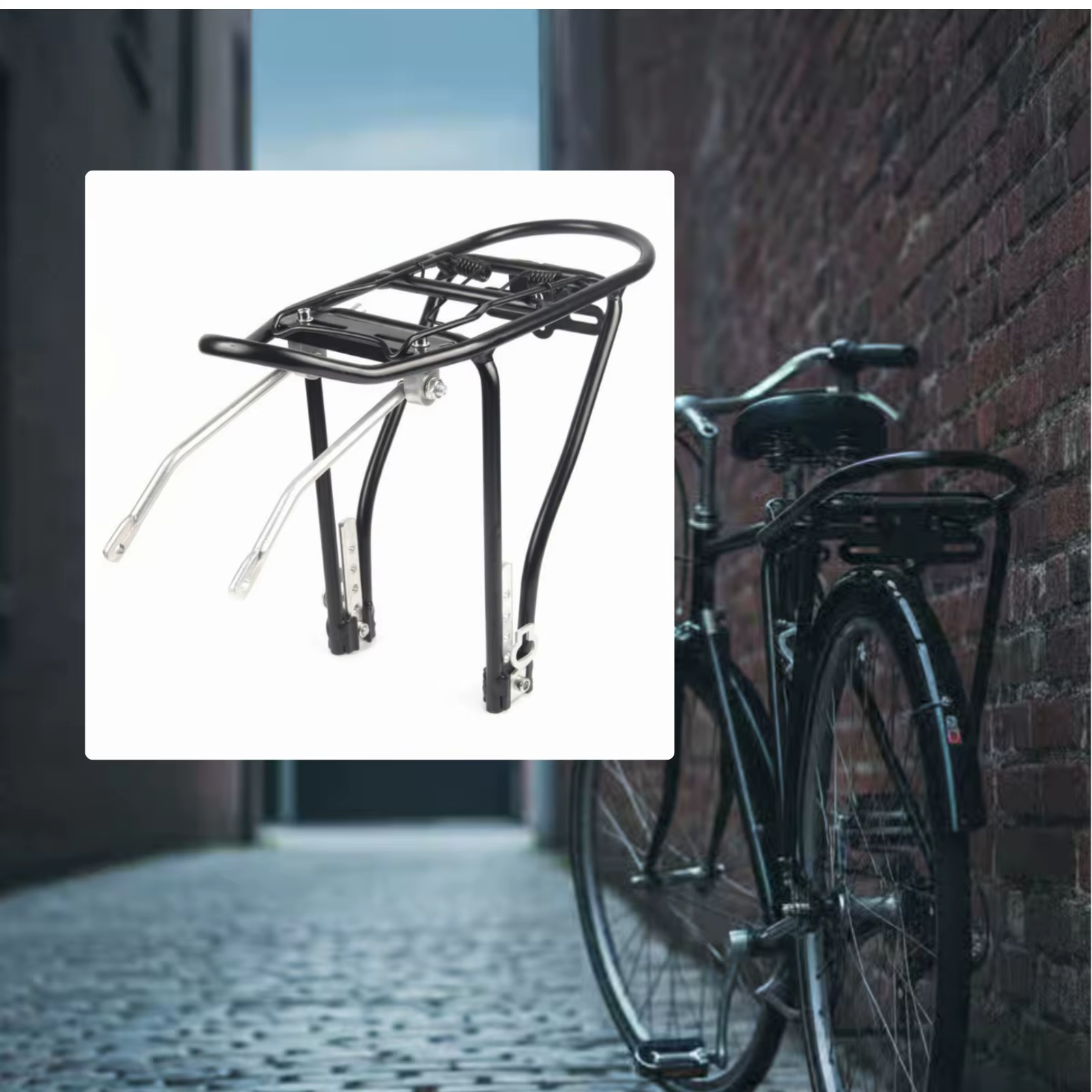 Porte-bagages arrière pliable et réglable pour vélo