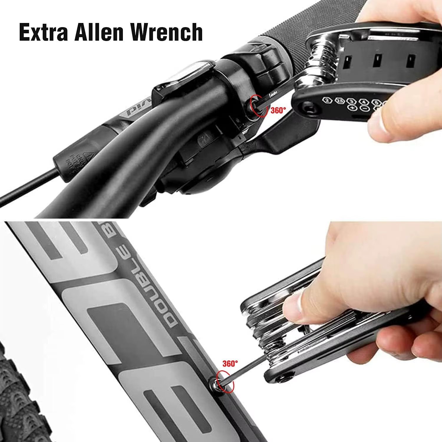 Outil multifonctionnel 16 en 1 - Kit d'outils de vélo - Kit de réparation