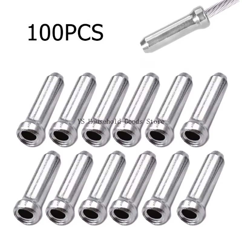 100 embouts de câble de frein et de dérailleur en aluminium pour vélo