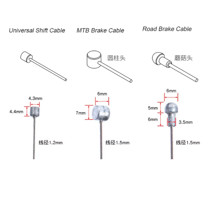 5/10PC freins de vélo ligne route VTT câble de frein universel