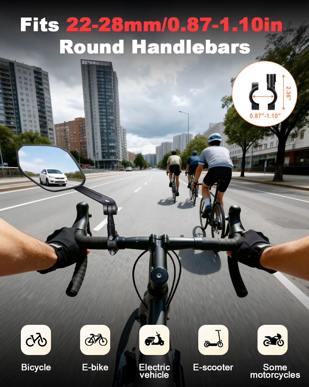 Rétroviseur de vélo rotatif à 360 degrés