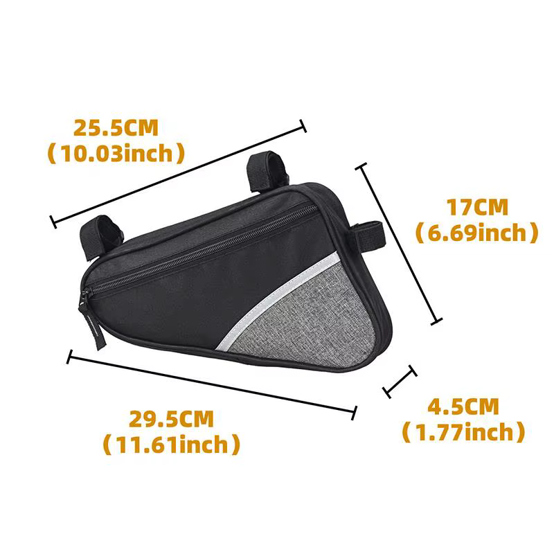 Sac de vélo triangulaire étanche de 1 L pour cadre avant