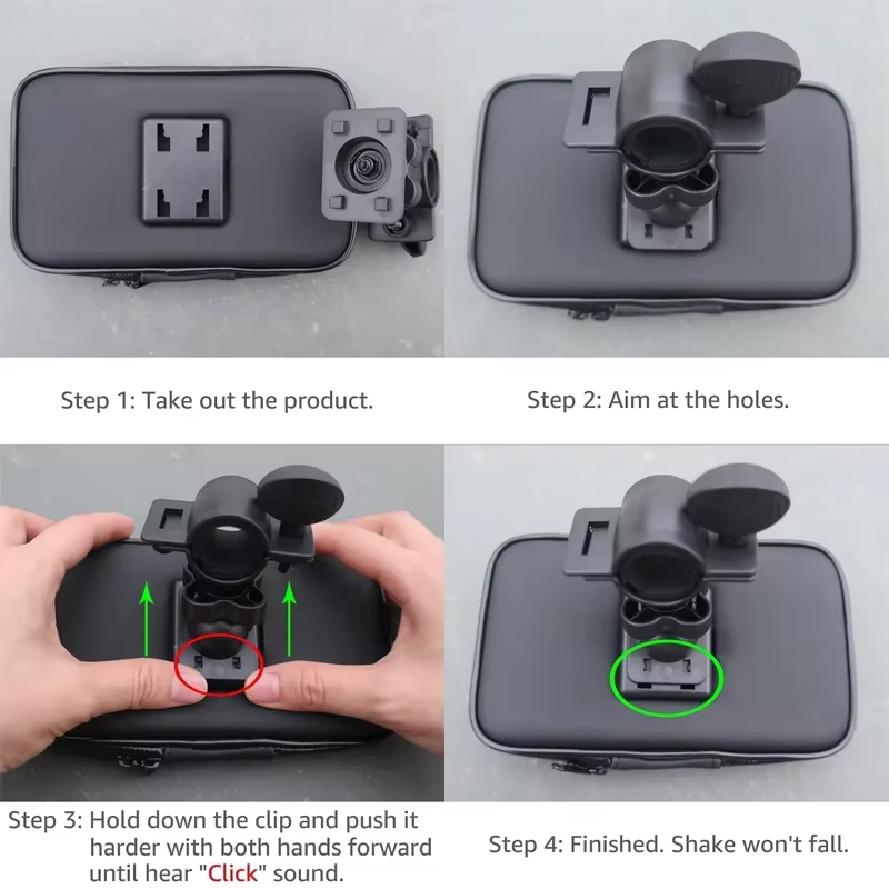 Support de téléphone étanche pour guidon de vélo et moto