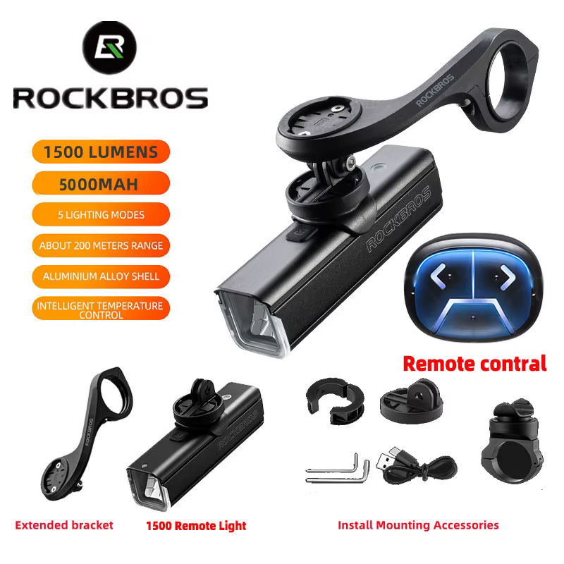 ROCKBROS RHL1000-1500 lumières de vélo support