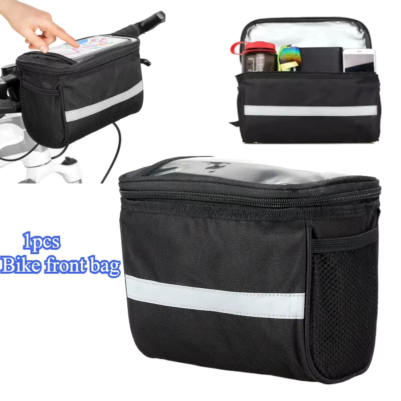 Sac avant de vélo, sac de rangement pour équipement de cyclisme de grande capacité