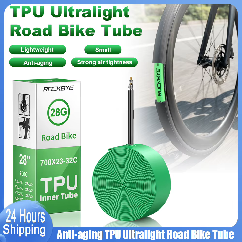 Chambre à air de vélo de route Rockbye 28g ultralégère et durable en TPU