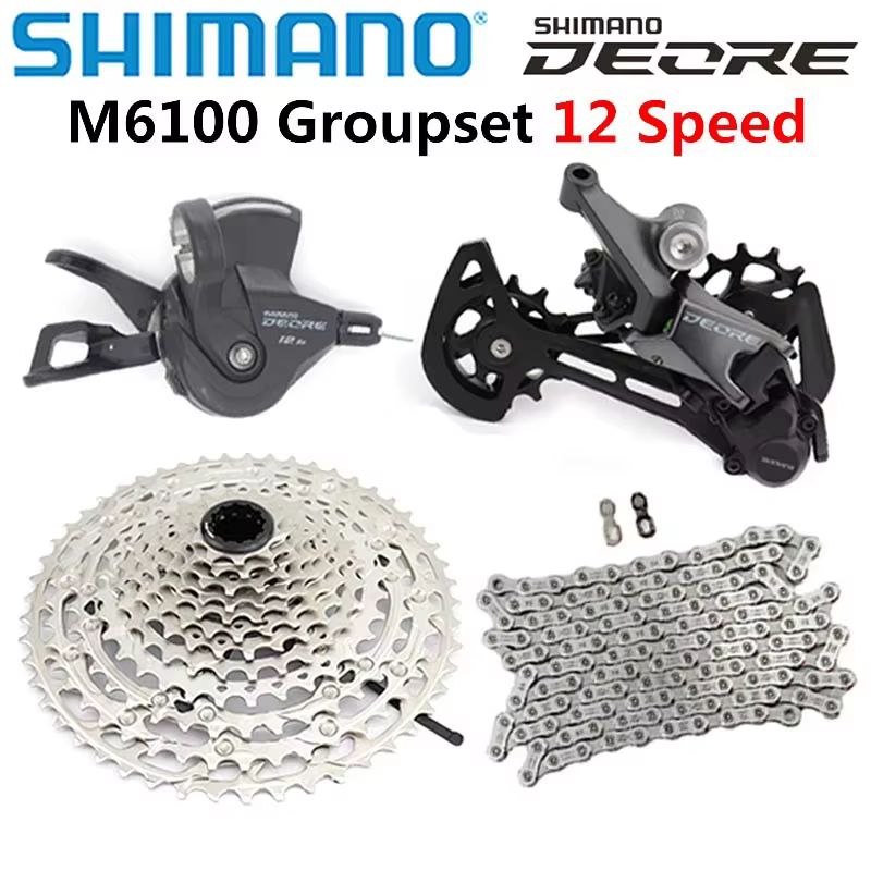 SHIMANO DEORE M6100 groupe 12s vtt VTT 12v levier de changement de vitesse dérailleur arrière 10-51T Cassette