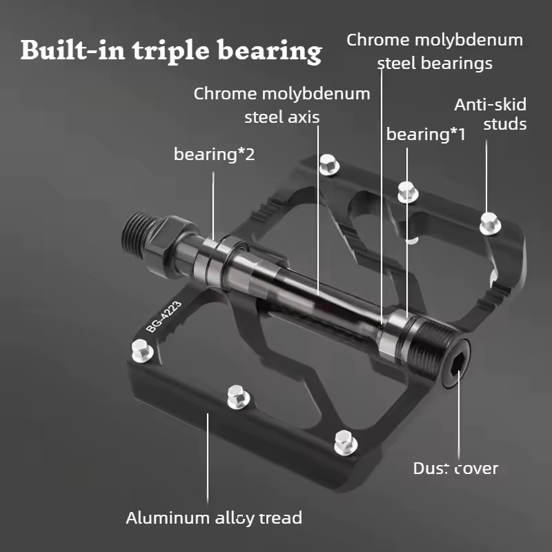 Pédale de vélo BENGGUO en alliage d'aluminium/axe CR-MO